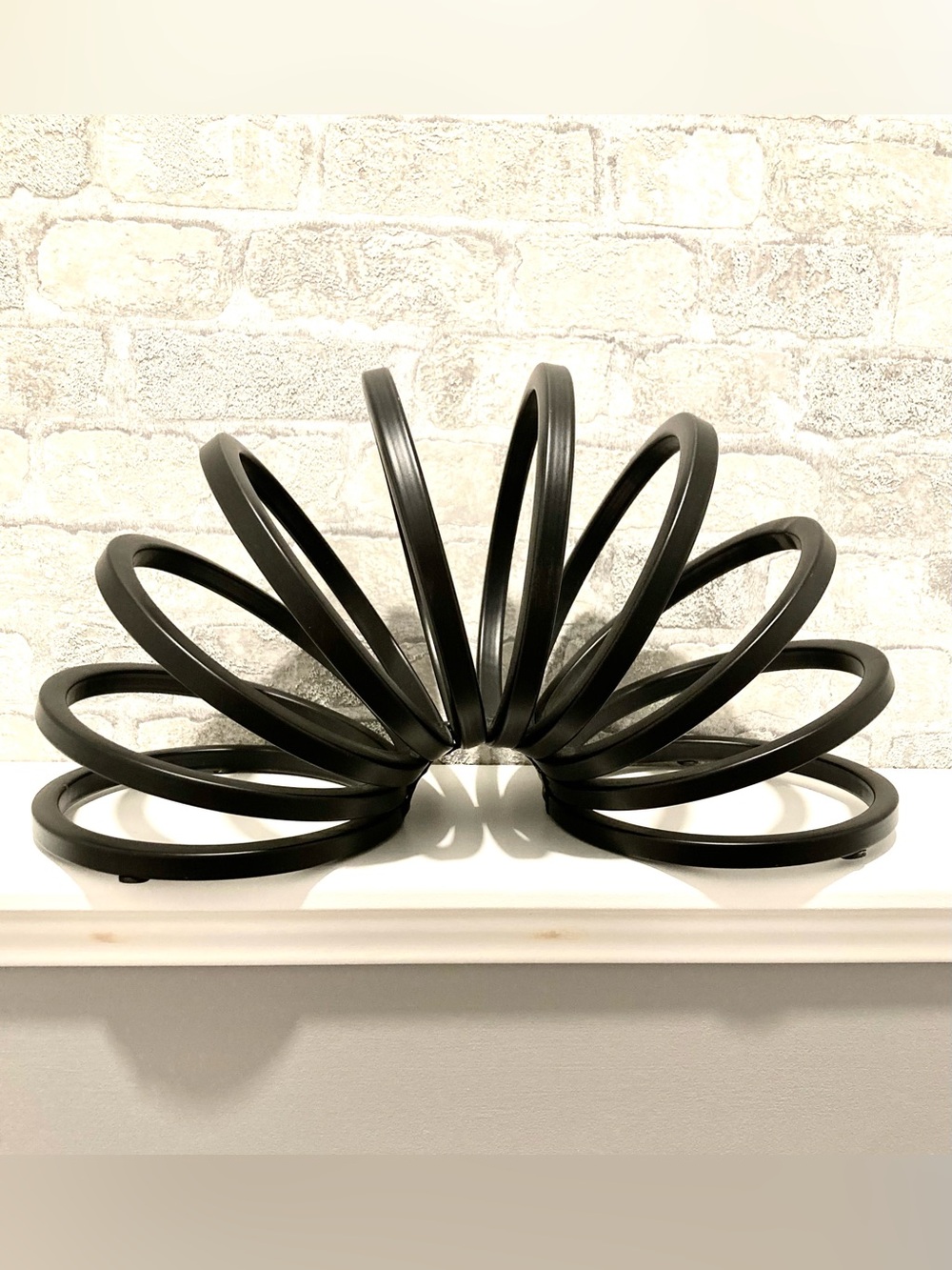 🌺Metal Black Slinky Ring Decorative Sculpture🌺